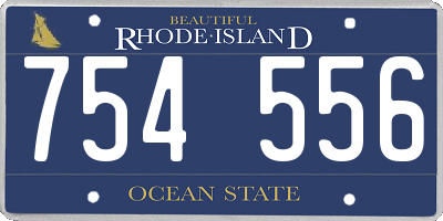 RI license plate 754556