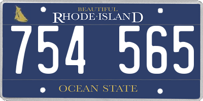 RI license plate 754565
