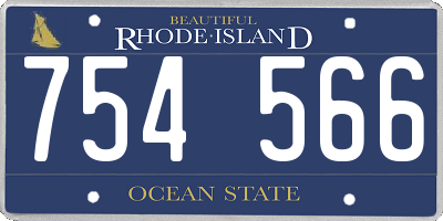RI license plate 754566