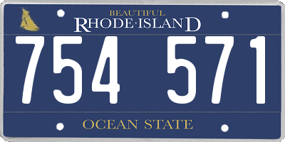 RI license plate 754571