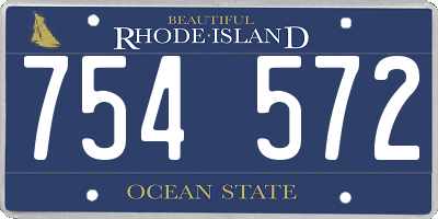 RI license plate 754572