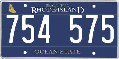 RI license plate 754575