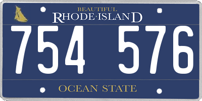 RI license plate 754576