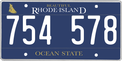 RI license plate 754578