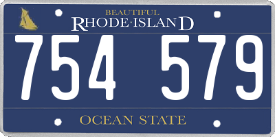 RI license plate 754579