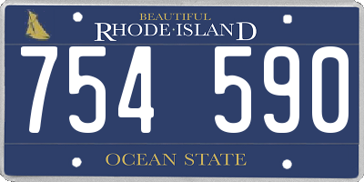 RI license plate 754590