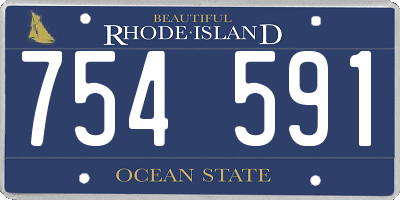 RI license plate 754591