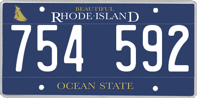 RI license plate 754592