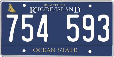RI license plate 754593