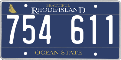RI license plate 754611