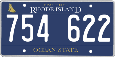 RI license plate 754622