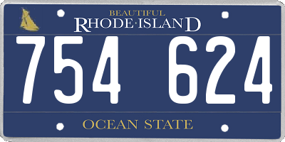 RI license plate 754624