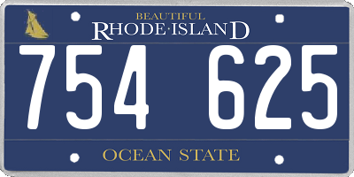 RI license plate 754625