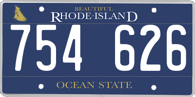 RI license plate 754626