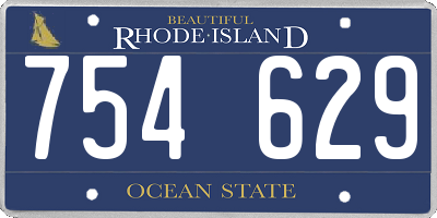 RI license plate 754629