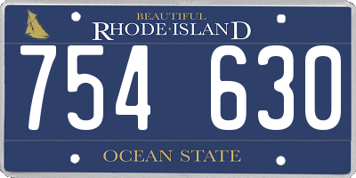 RI license plate 754630