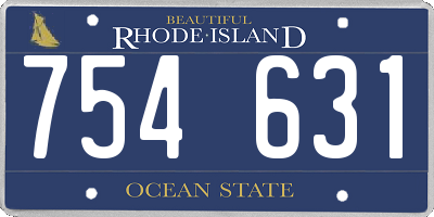 RI license plate 754631