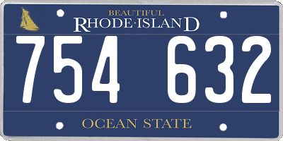 RI license plate 754632