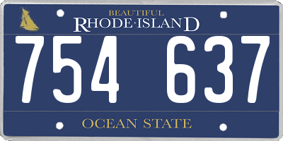 RI license plate 754637