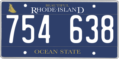 RI license plate 754638