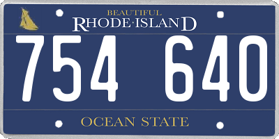 RI license plate 754640