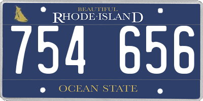 RI license plate 754656