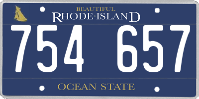 RI license plate 754657