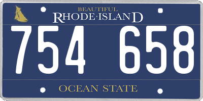 RI license plate 754658