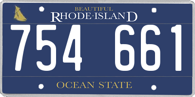 RI license plate 754661