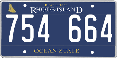 RI license plate 754664