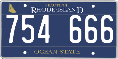RI license plate 754666