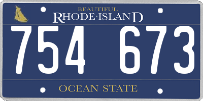 RI license plate 754673