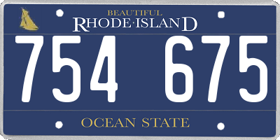 RI license plate 754675