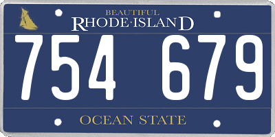 RI license plate 754679