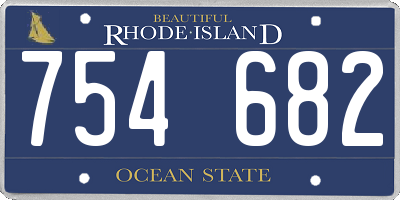 RI license plate 754682
