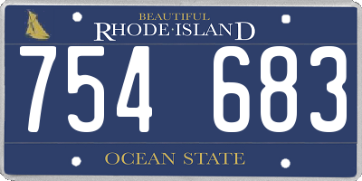 RI license plate 754683