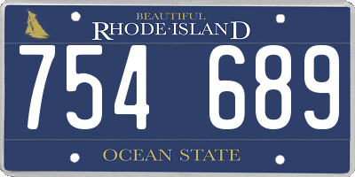 RI license plate 754689