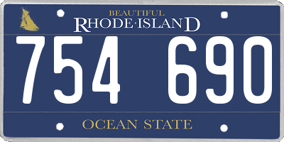 RI license plate 754690