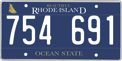 RI license plate 754691