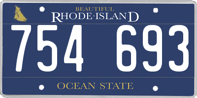 RI license plate 754693