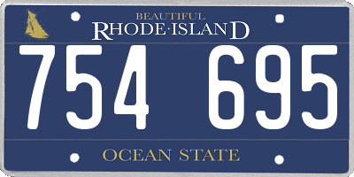 RI license plate 754695