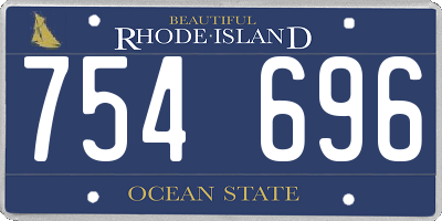 RI license plate 754696