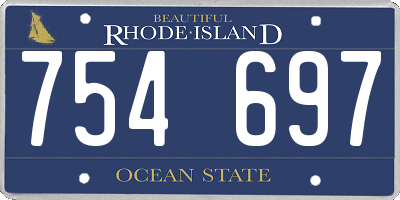 RI license plate 754697