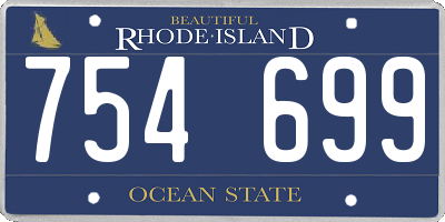RI license plate 754699