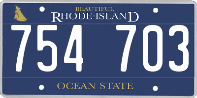 RI license plate 754703