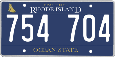 RI license plate 754704