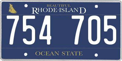 RI license plate 754705