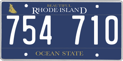 RI license plate 754710