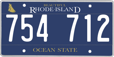 RI license plate 754712