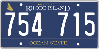 RI license plate 754715